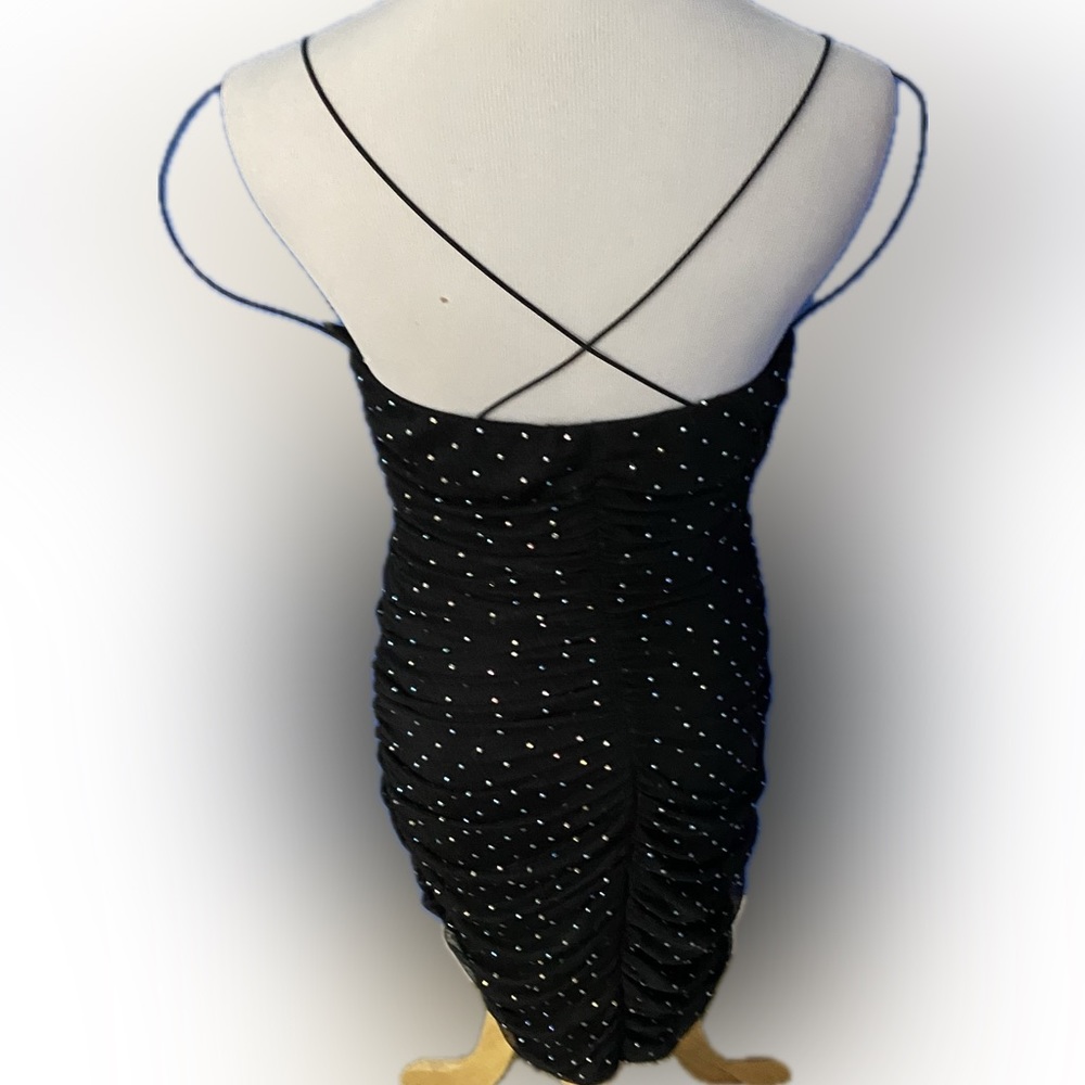 NWOT Windsor Rhinestone Ruched Dress (M) - Picture 2 of 9